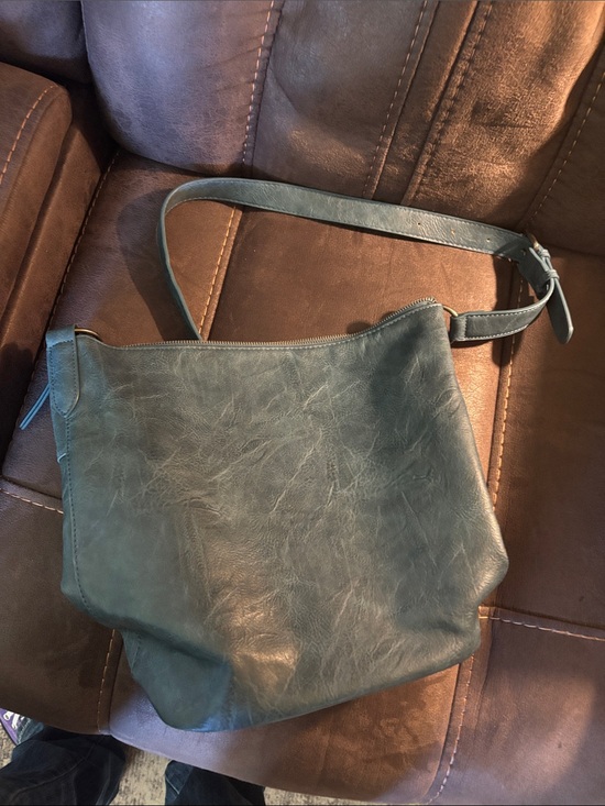 Joy Susan Handbags - Joy Susan Teal Leather Shoulder Bag